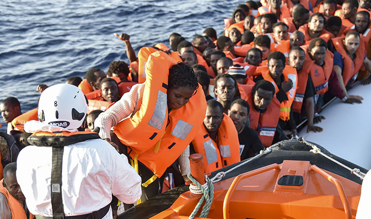 Operazione di salvataggio in mare al largo delle coste libiche, 3 novembre 2016