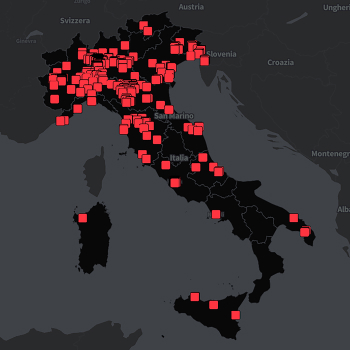 Mappa pietre di inciampo in Italia