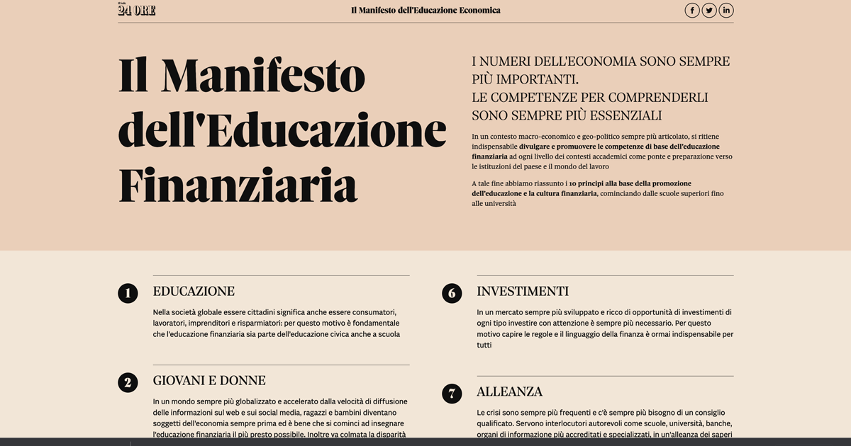Manifesto dell'educazione finanziaria: per i giovani che vogliono gestire  bene le proprie finanze