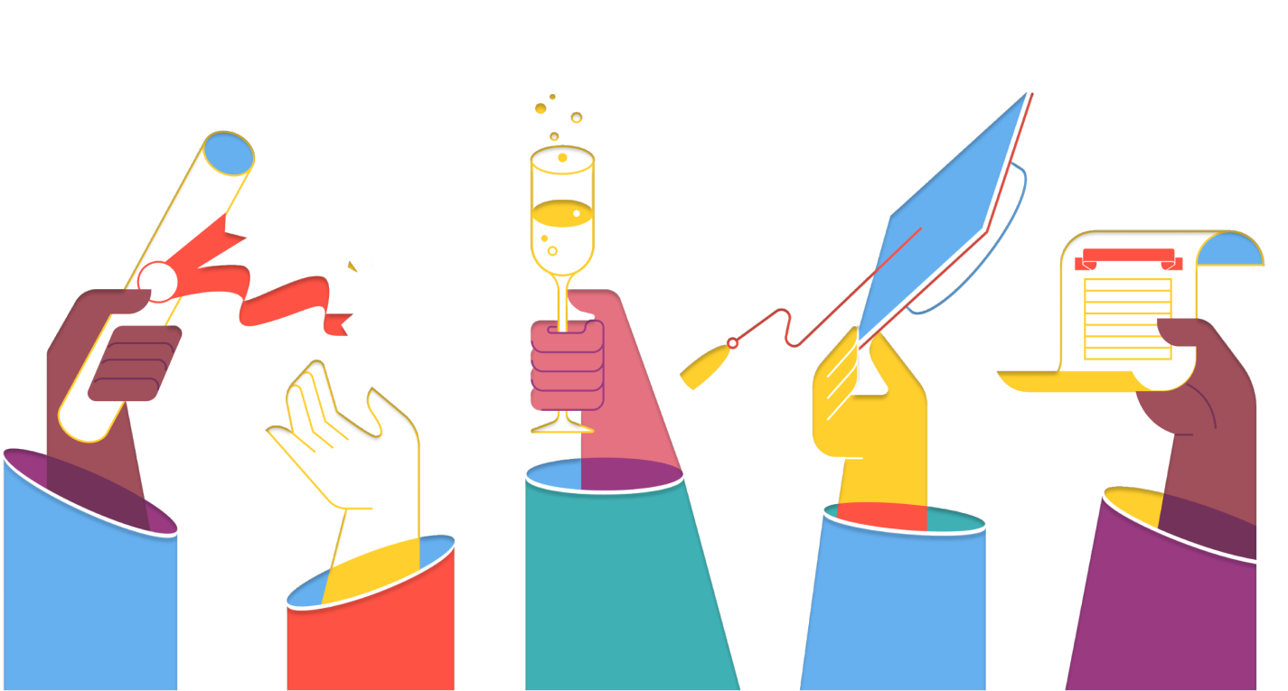 Illustrazione festeggiamenti