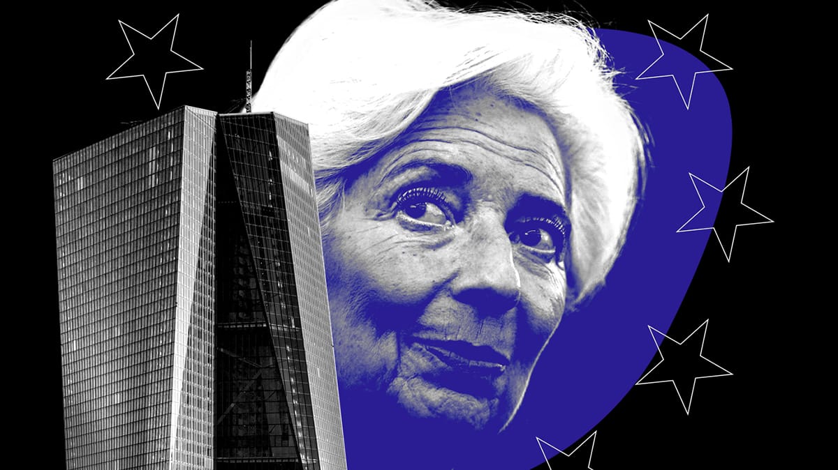 Illustrazione Bce e Christine Lagarde - Storia del coronavirus